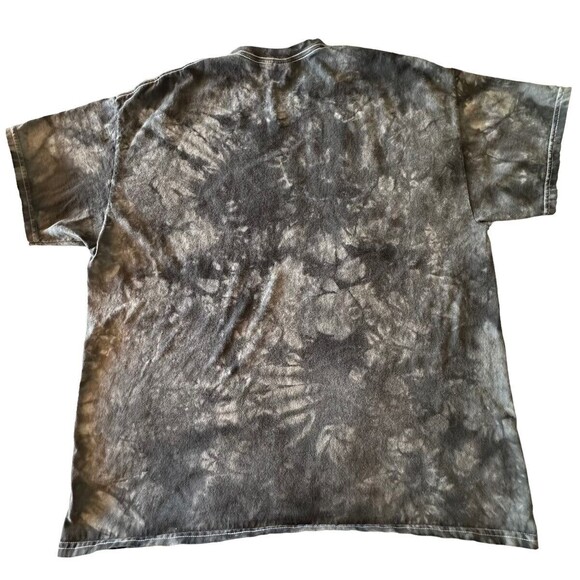 Native American T-shirt Adult XL Gray Tie Dye Man in the Maze Feather Print - Picture 2 of 3